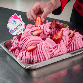 1,25 kg Preparato per Gelato alla Fragola ,Senza Zuccheri Aggiunti - CALOSTEVIA FRAGOLA