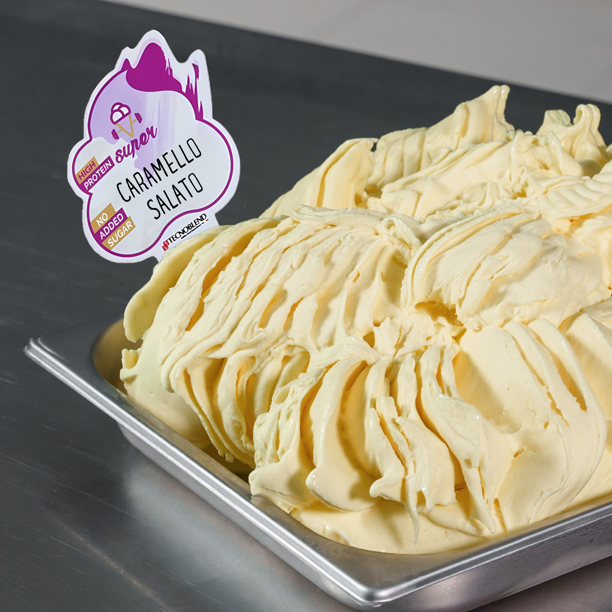 1,5 kg Preparato per Gelato Caramello Salato, ad alto Contenuto Proteico e Senza Zuccheri Aggiunti - SUPER CALO CARAMELITO
