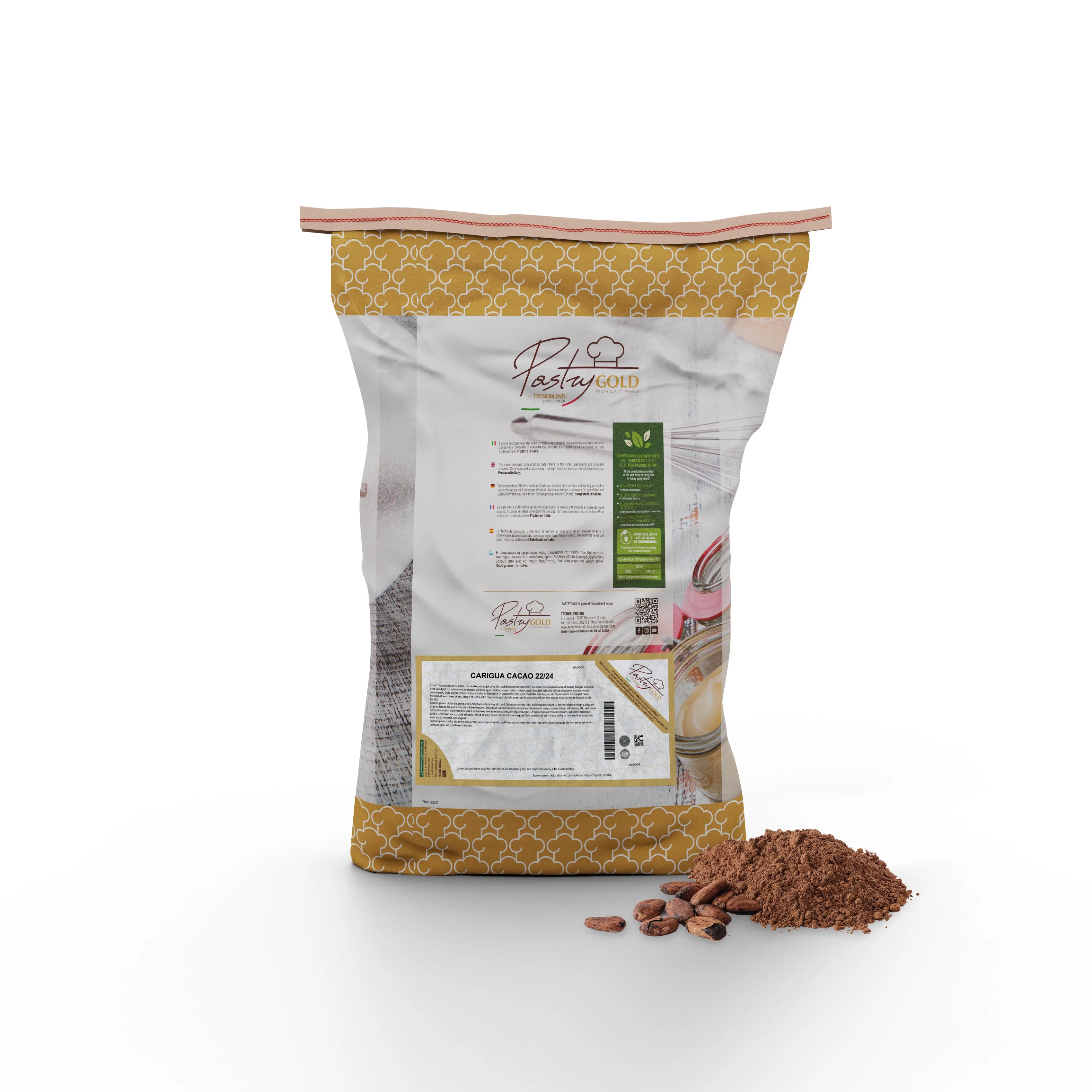 Cacao in polvere, utilizzato in gelateria e pasticceria, CARIGUA CACAO 22/24