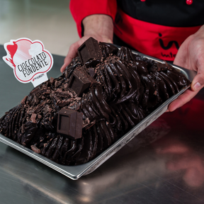 1,8 kg Preparato per Gelato al Cioccolato Fondente con pezzi