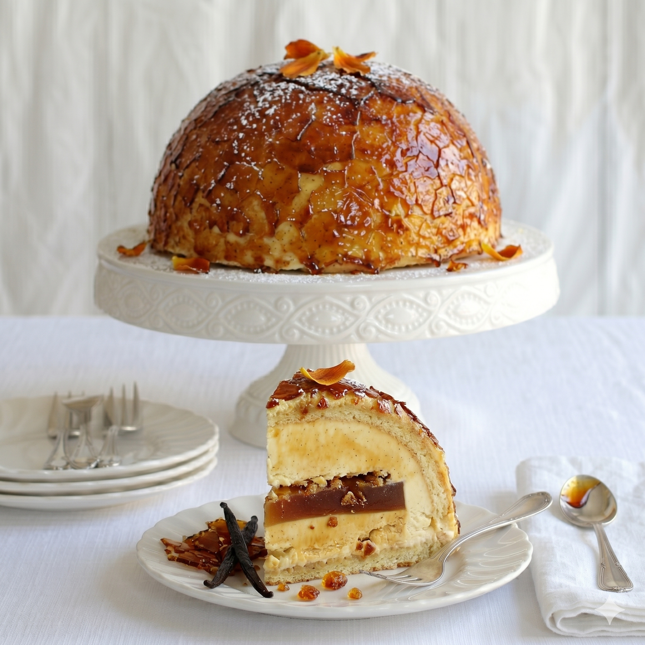 1,2kg Base completa per gelato in vetrina, per torte gelato, zuccotti e semifreddi, EASY&LATTE CREMEBRULEE
