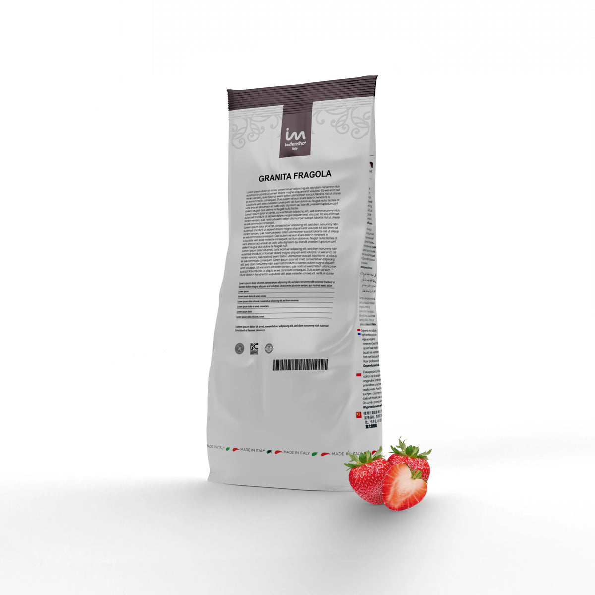 1,26kg Preparato in polvere per granita e ghiaccioli gusto fragola