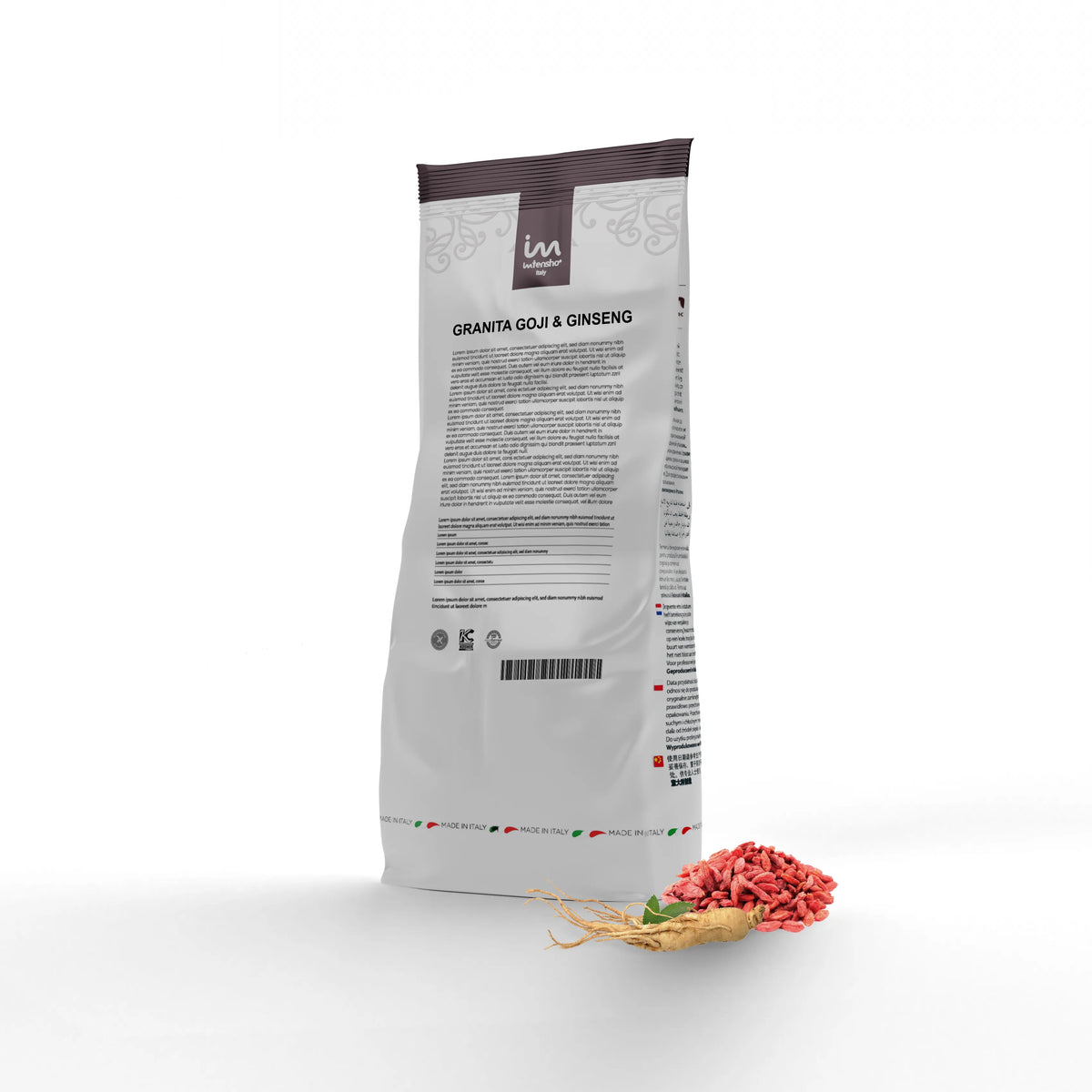 1,26kg Preparato in polvere per granita e ghiaccioli gusto goji e ginseng