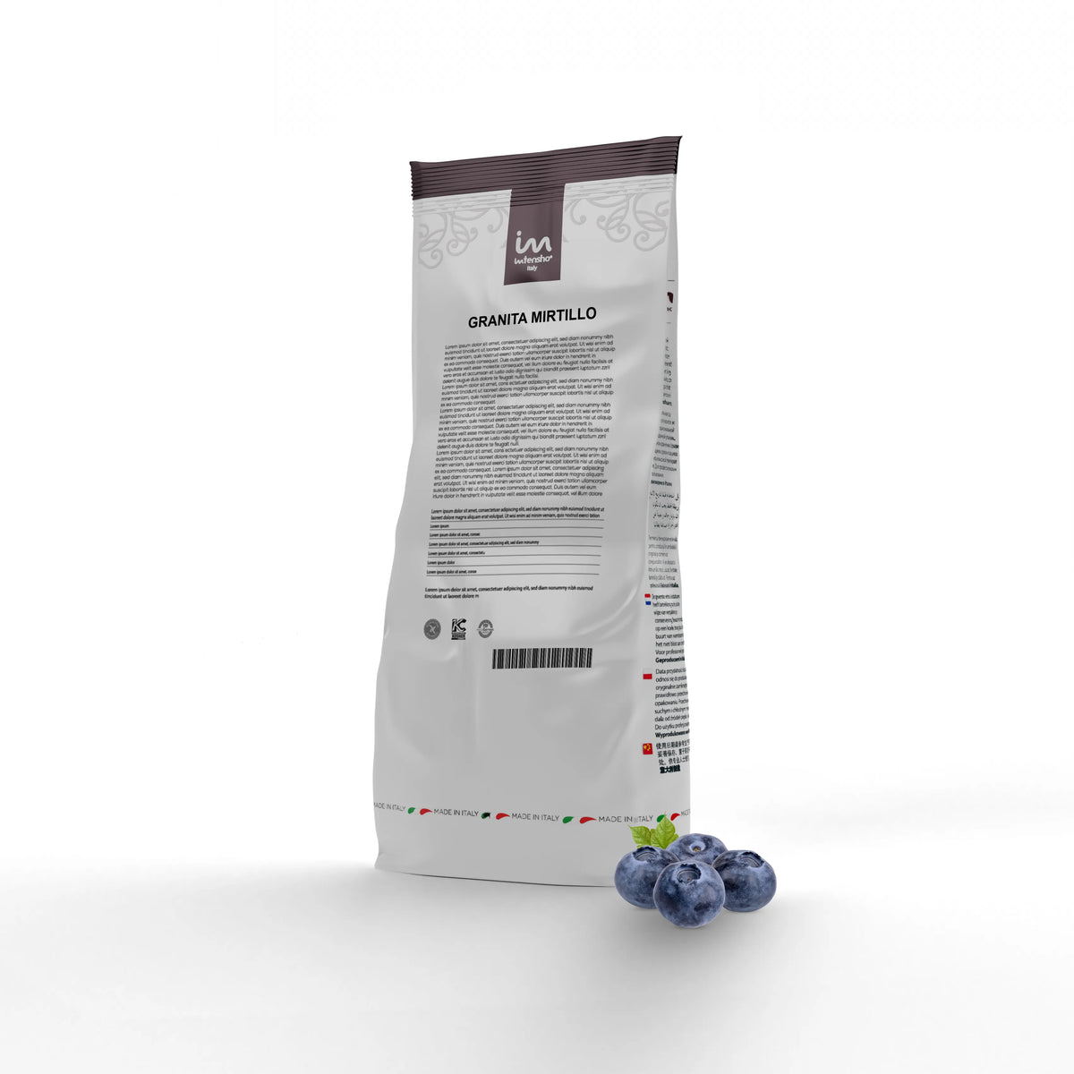 1,26kg Preparato in polvere per granita e ghiaccioli gusto mirtillo