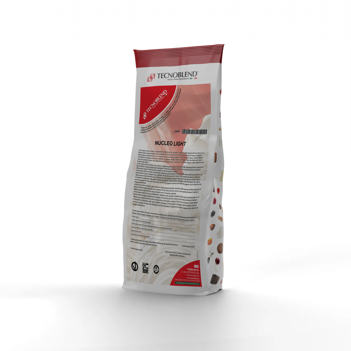 1,7 kg Semilavorato per gelati senza zuccheri, con stevia, Clean Label, NUCLEO LIGHT