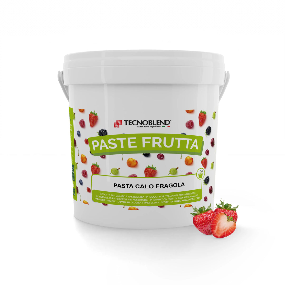 Pasta per gelato alla fragola senza zuccheri aggiunti, senza glutine, per vegani , PASTA CALO FRAGOLA