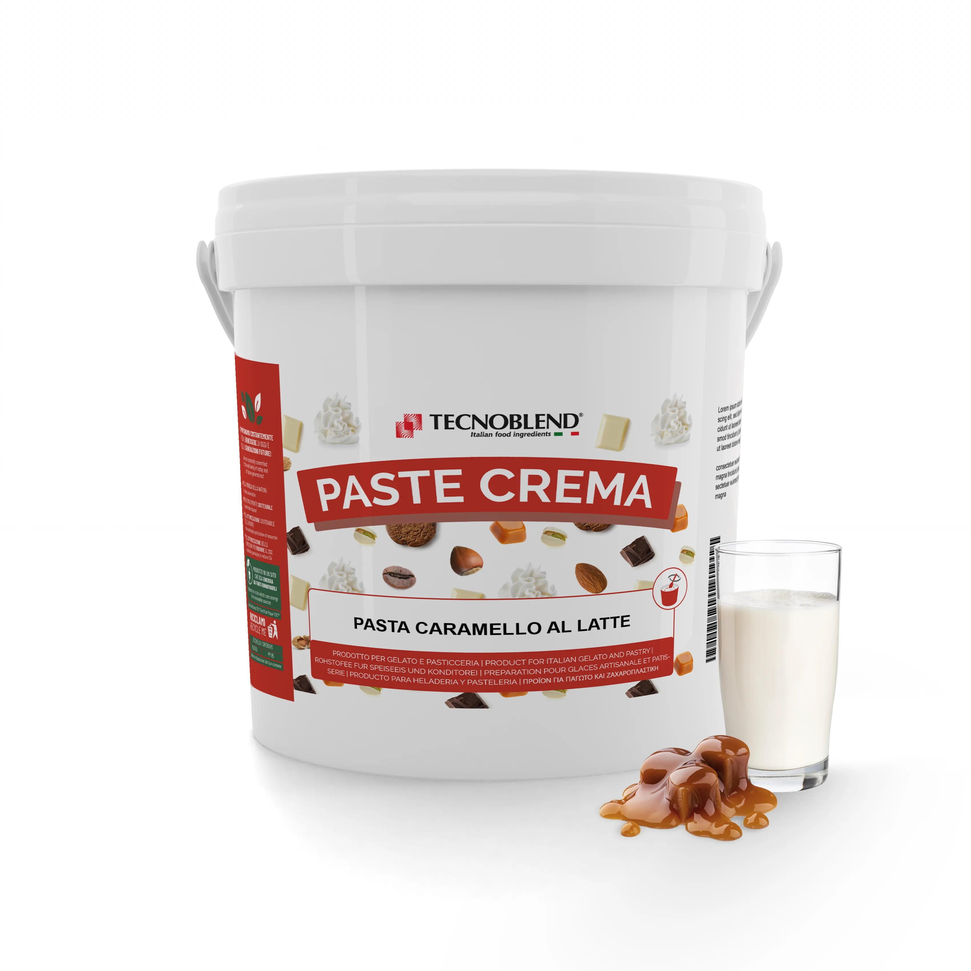 Pasta per gelato, desserts, semifreddi al gusto CARAMELLO AL LATTE,  PASTA CARAMELLO AL LATTE