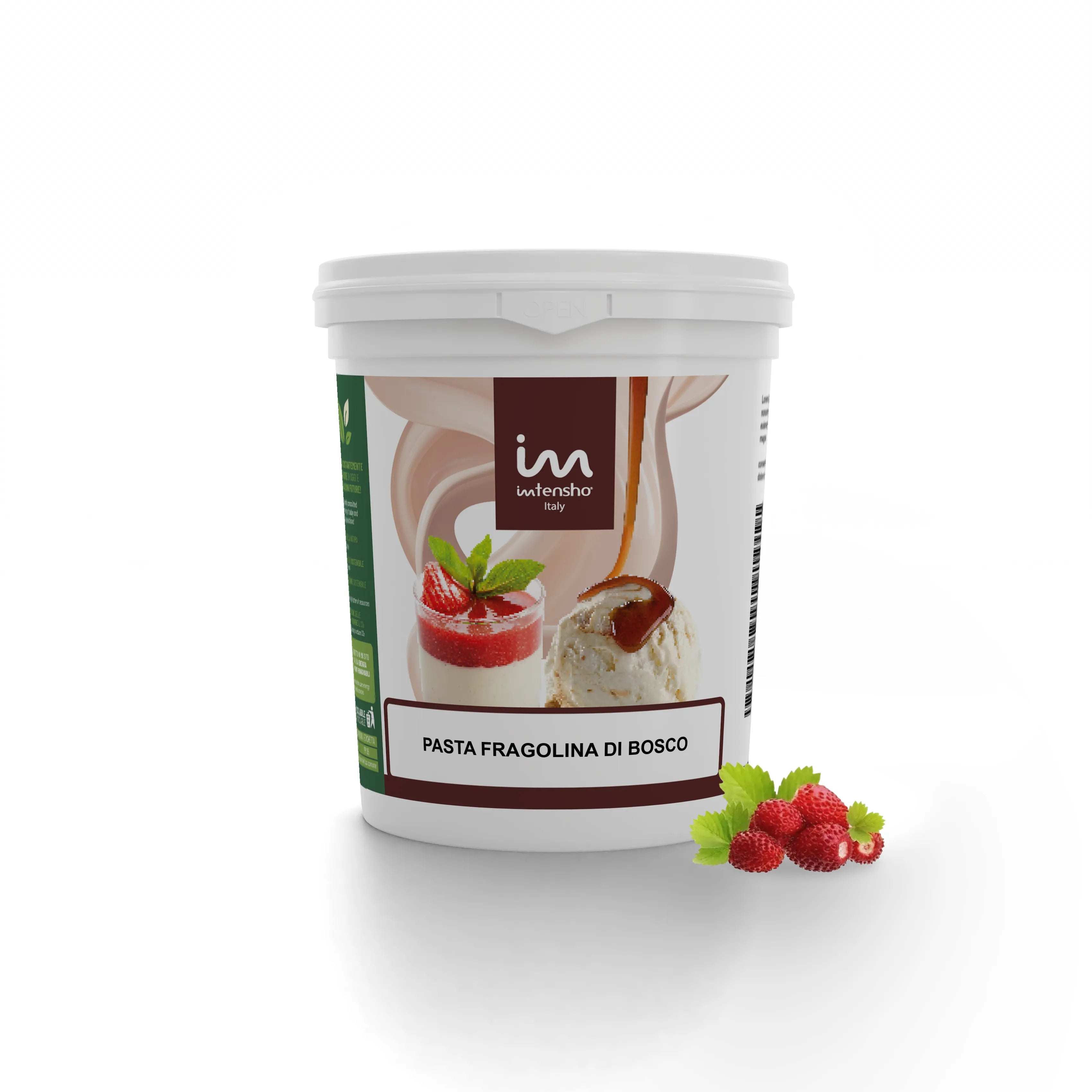Pasta per gelato, desserts, semifreddi al gusto Fragola di bosco, senza Lattosio, PASTA FRAGOLINA DI BOSCO