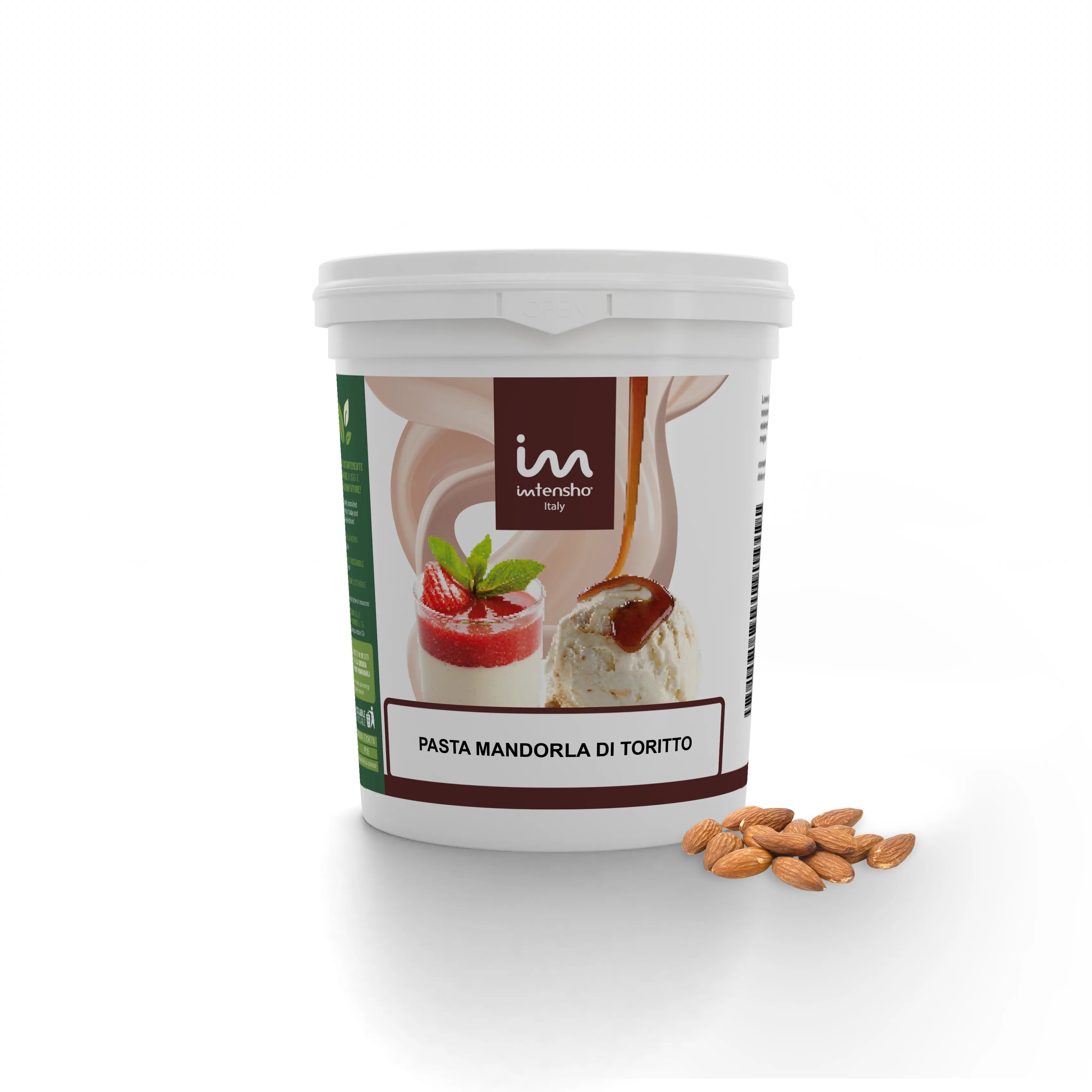 Pasta per gelato, desserts, semifreddi al gusto Mandorla, senza Lattosio, per Vegani, PASTA MANDORLA DI TORITTO
