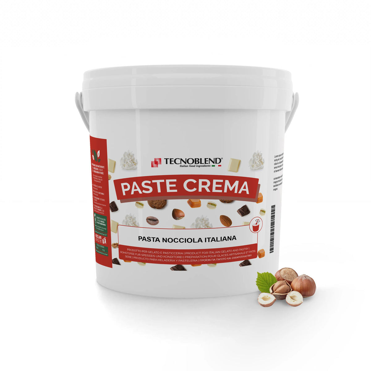 Pasta per gelato, senza glutine, per vegani , PASTA NOCCIOLA ITALIANA