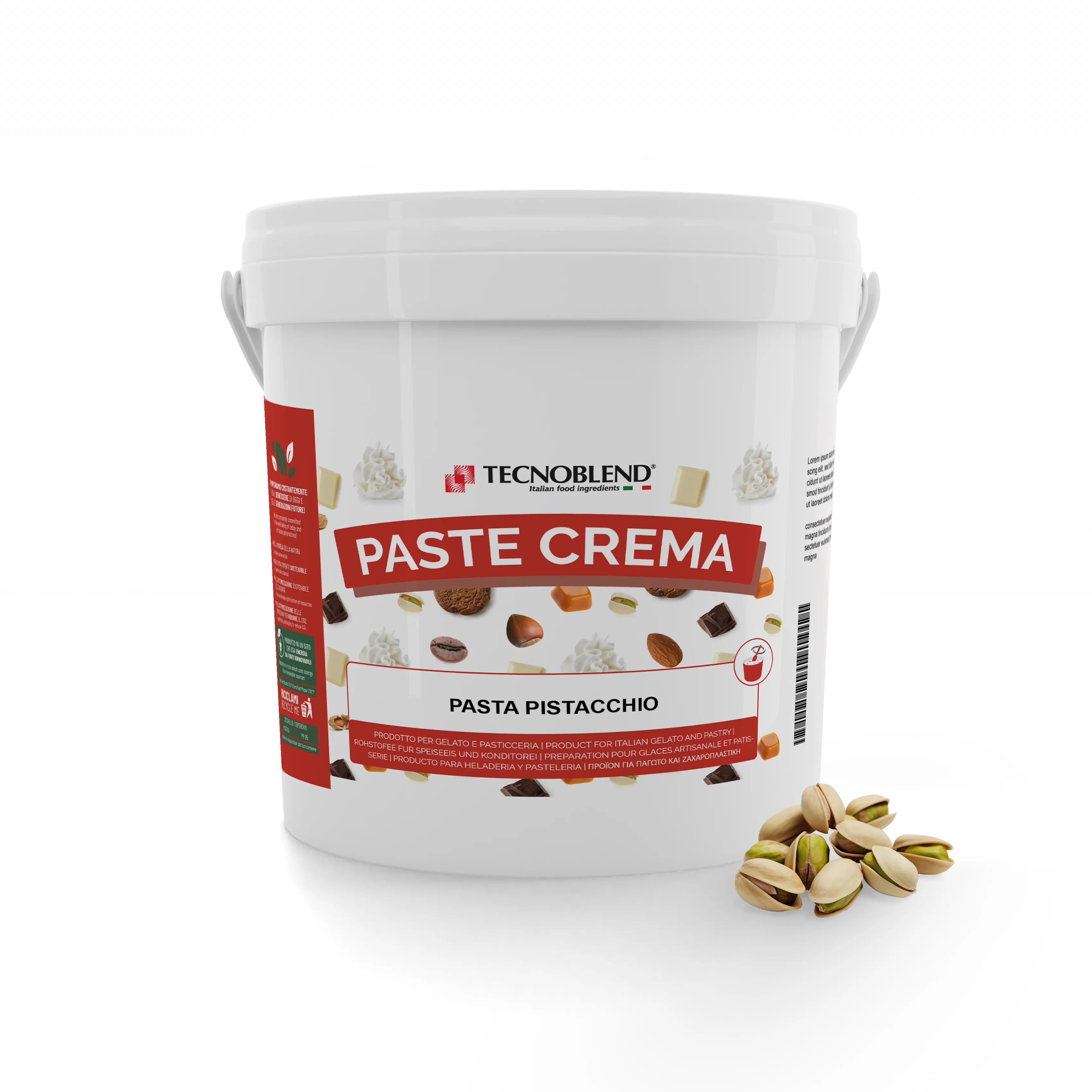 Pasta per Gelato al Pistacchio senza Lattosio, per Vegani