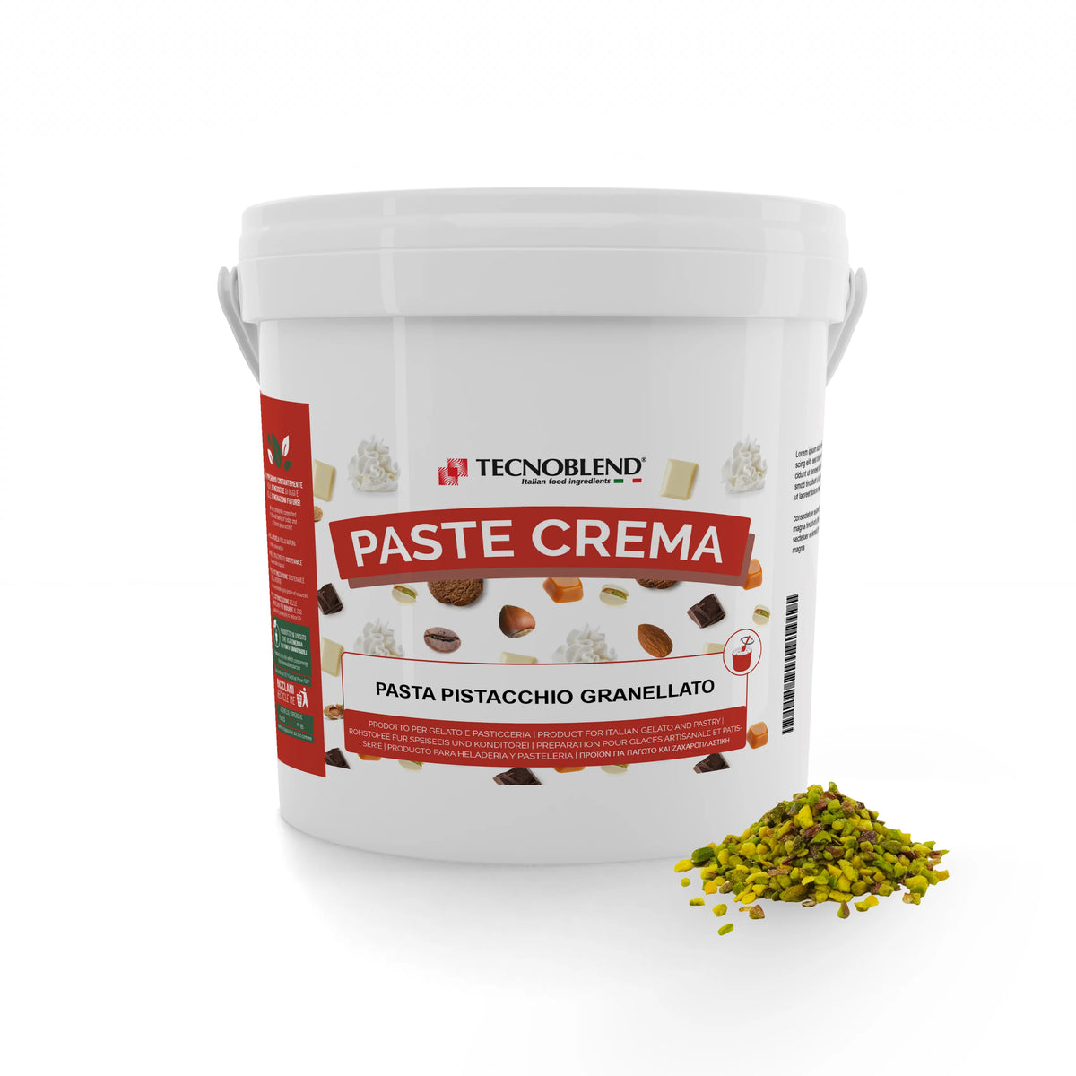 Pasta per gelato Pistacchio granellato, senza glutine, per vegani