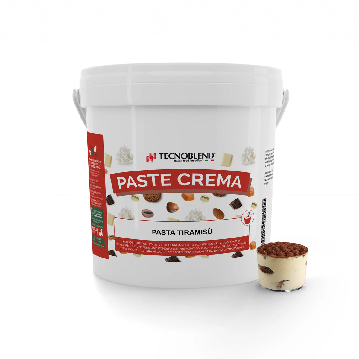 Pasta per gelato, desserts, semifreddi al gusto TIRAMISU', senza Lattosio, PASTA TIRAMISU'