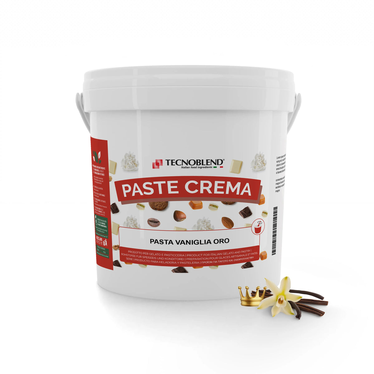 Pasta per gelato alla vaniglia, senza glutine, per vegani , PASTA VANIGLIA ORO