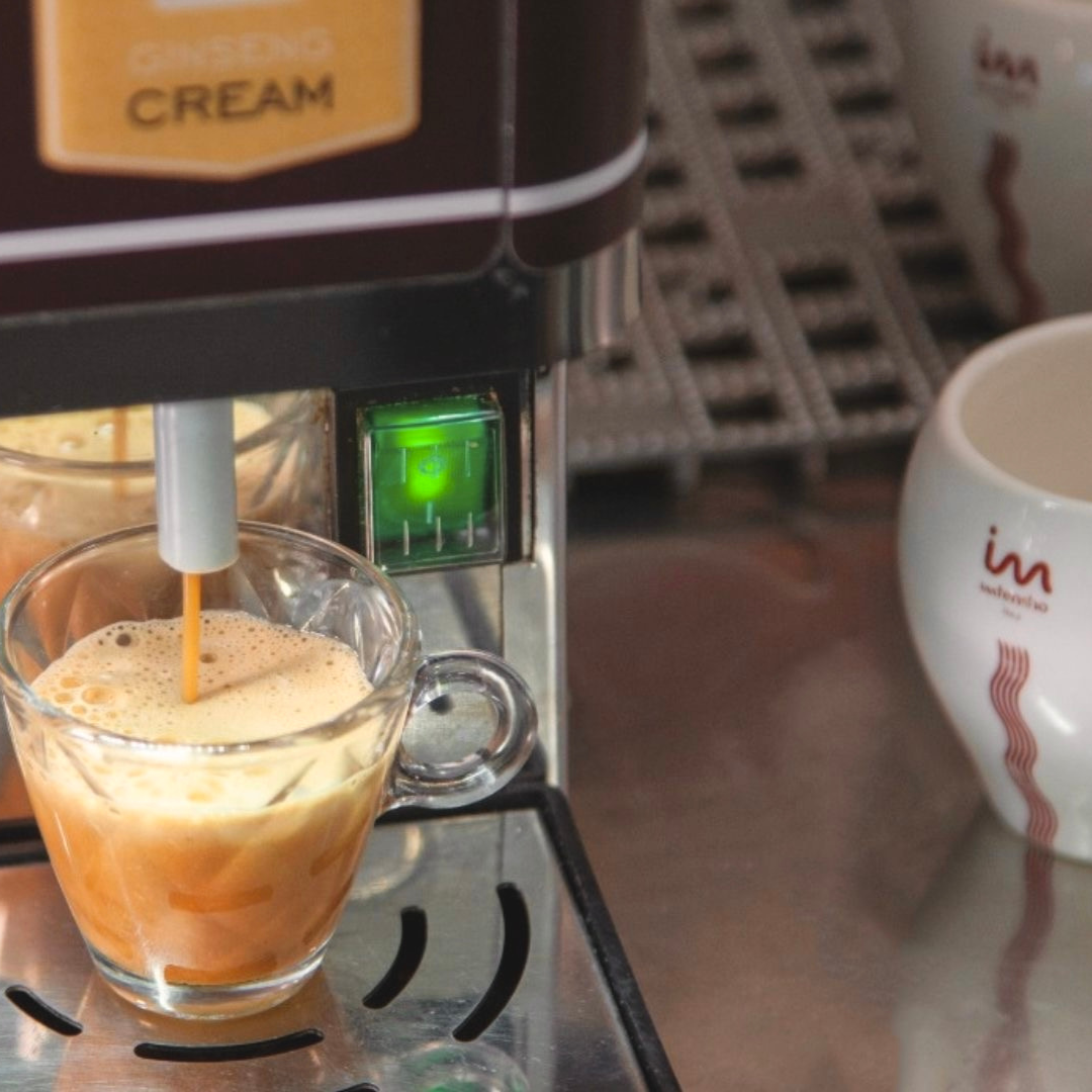 600g Preparato solubile per bevanda calda di caffè ginseng, senza lattosio, per vegani