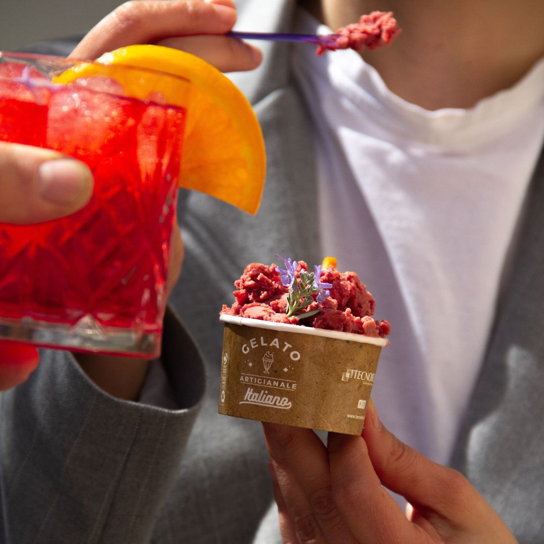 1,25 kg Preparato per Gelato al gusto Negroni senza lattosio e per vegani, senza alcool