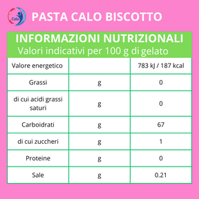 Pasta per gelato biscotto senza zuccheri aggiunti,  PASTA CALO BISCOTTO
