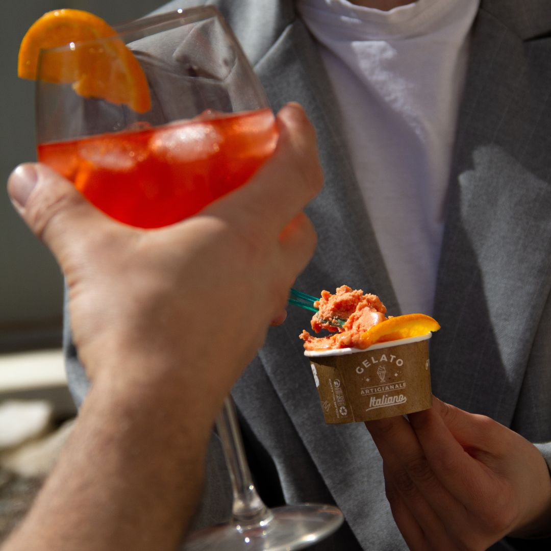 1,25 kg Preparato per Gelato al gusto Spritz senza lattosio e per vegani, senza alcool