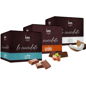 Kit 3 gusti - Preparato per cioccolata calda: LATTE - GIANDUJA - COCCO