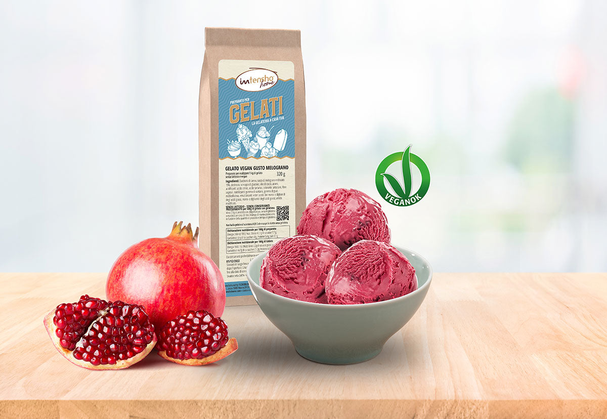 320g Preparato per gelato al melograno senza lattosio e vegano